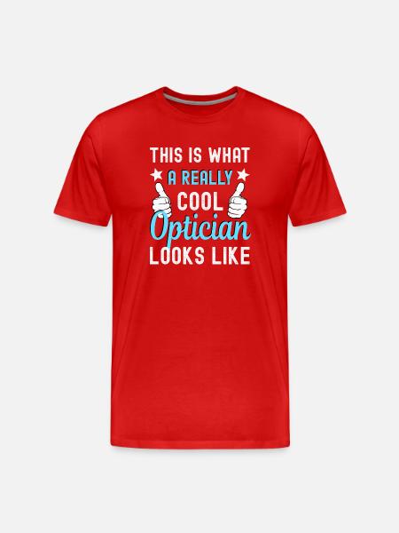 Opticien - T-shirt bio Premium Homme - rouge
