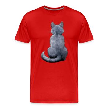 Russisch Blau - Männer Premium Bio T-Shirt - Rot - Vorne - Damien (186cm)