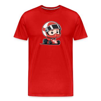 Race Car, Racing, Car for Kids - Men's Premium Organic T-Shirt - red - Front - Damien (186cm)