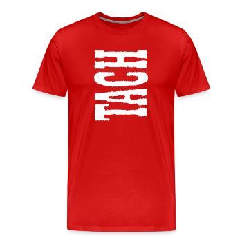 TACH - Männer Premium Bio T-Shirt - Rot - Vorne - Damien (186cm)
