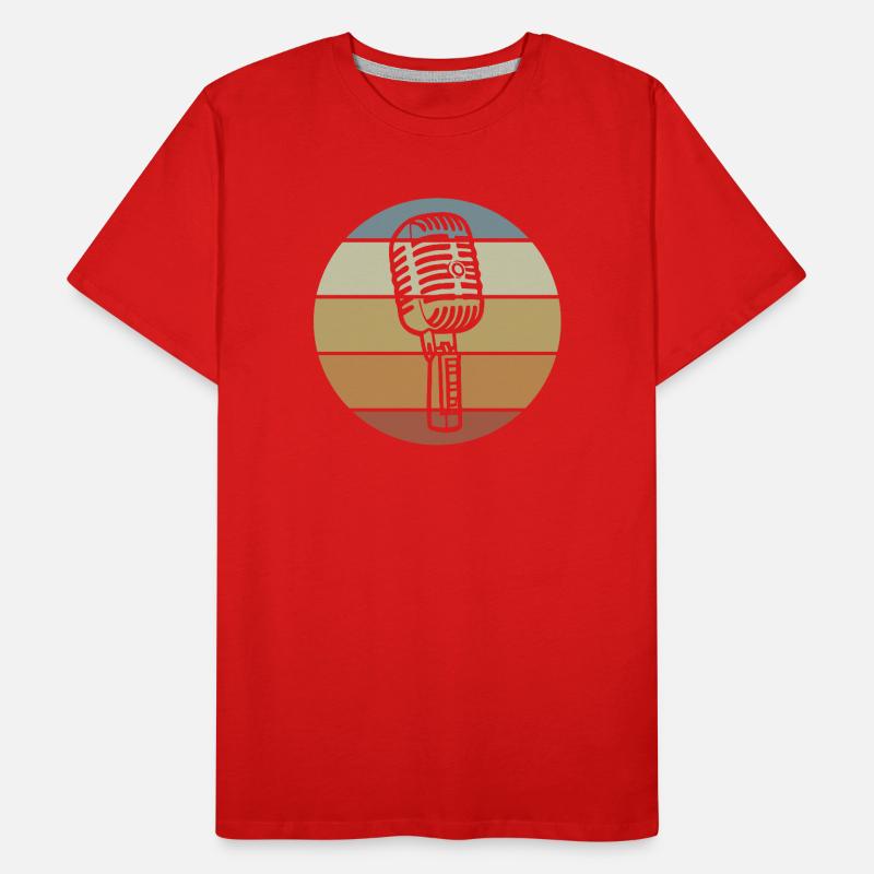 Retro Microphone Men's Premium Organic T-Shirt