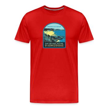 Armorique Park, Halbinsel Crozon: Natur an der Küste - Männer Premium Bio T-Shirt - Rot - Vorne - Damien (186cm)