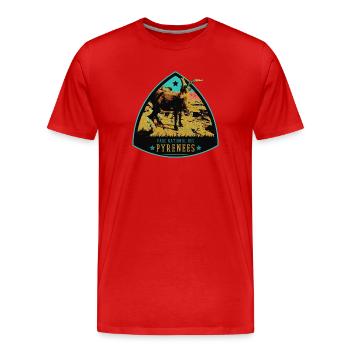 Steinbockkamm, Pyrenäenpark: Geschützte Fauna - Männer Premium Bio T-Shirt - Rot - Vorne - Damien (186cm)