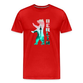 Tour de télévision Berlin Bear Alex - T-shirt bio Premium Homme - rouge - Devant - Damien (186cm)