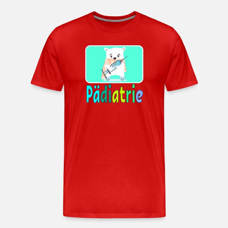 Pädiatrie Kinderkrankenhaus - Arztpraxis - Männer Premium Bio T-Shirt - Rot