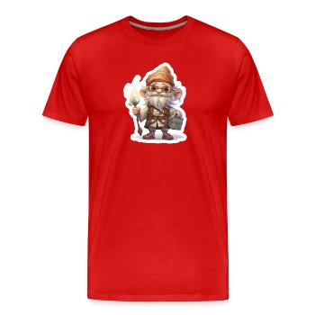Dwarves Medicus Healer Fantasy RPG Shirt - Men's Premium Organic T-Shirt - red - Front - Damien (186cm)