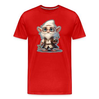 Dwarves Craftsman Cozy Fantasy RPG Shirt - Men's Premium Organic T-Shirt - red - Front - Damien (186cm)
