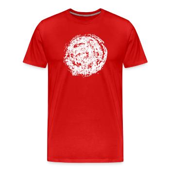 Circle | Art | Moon - Men's Premium Organic T-Shirt - red - Front - Damien (186cm)