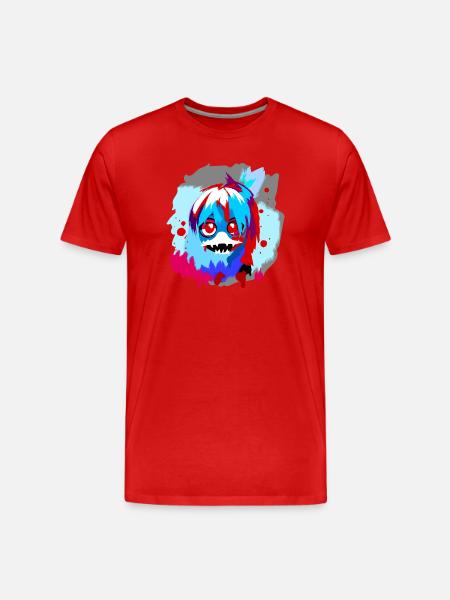 Gremlinface - Männer Premium Bio T-Shirt - Rot