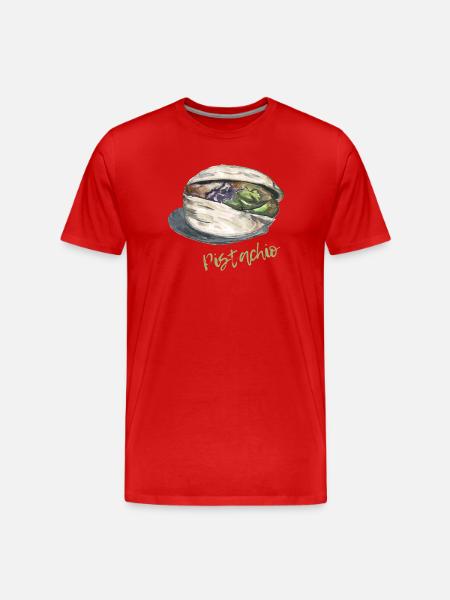 Pistachio Shell Esthétique Nut Lover - T-shirt bio Premium Homme - rouge