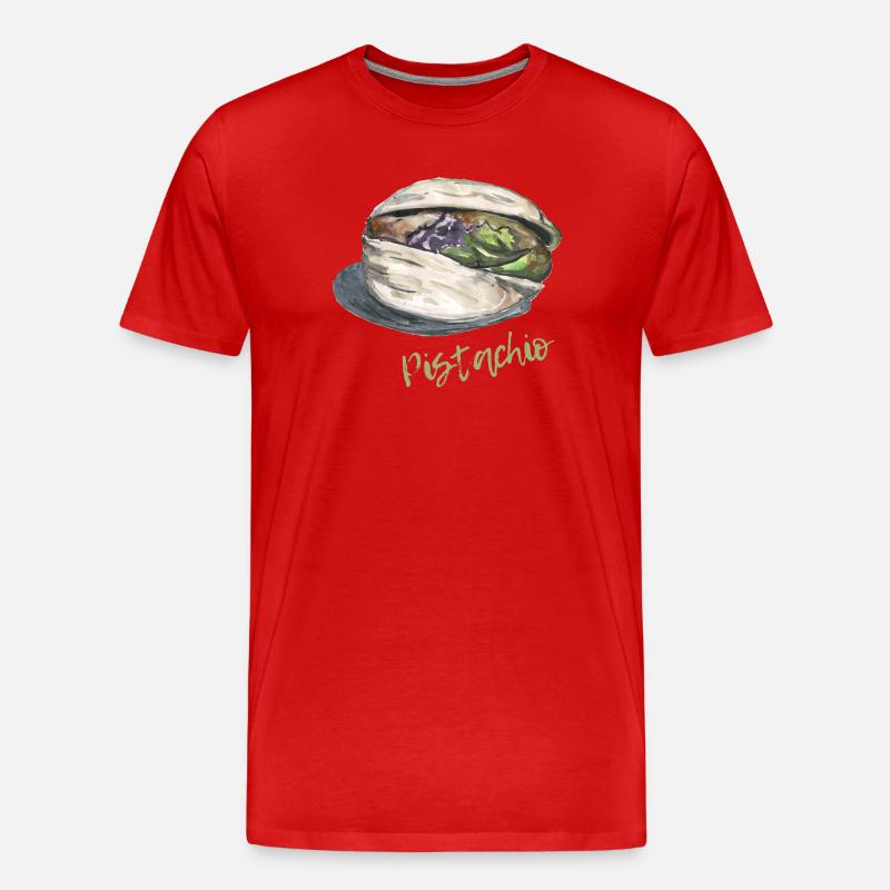 Pistachio Shell Esthétique Nut Lover - T-shirt bio Premium Homme - rouge