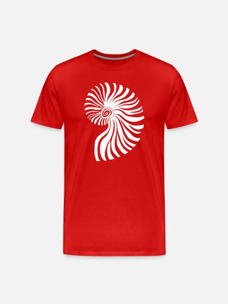 Contrasting spiral nautical pattern - Men's Premium Organic T-Shirt - red