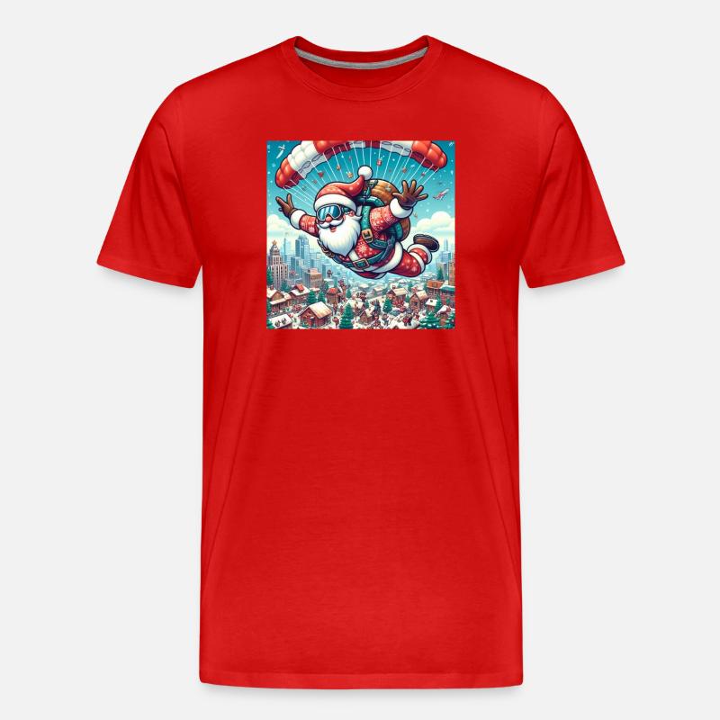 Weihnachts Design 11 - Männer Premium Bio T-Shirt - Rot