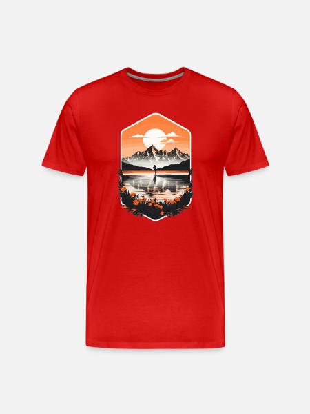 Voyage d’aventure - T-shirt bio Premium Homme - rouge