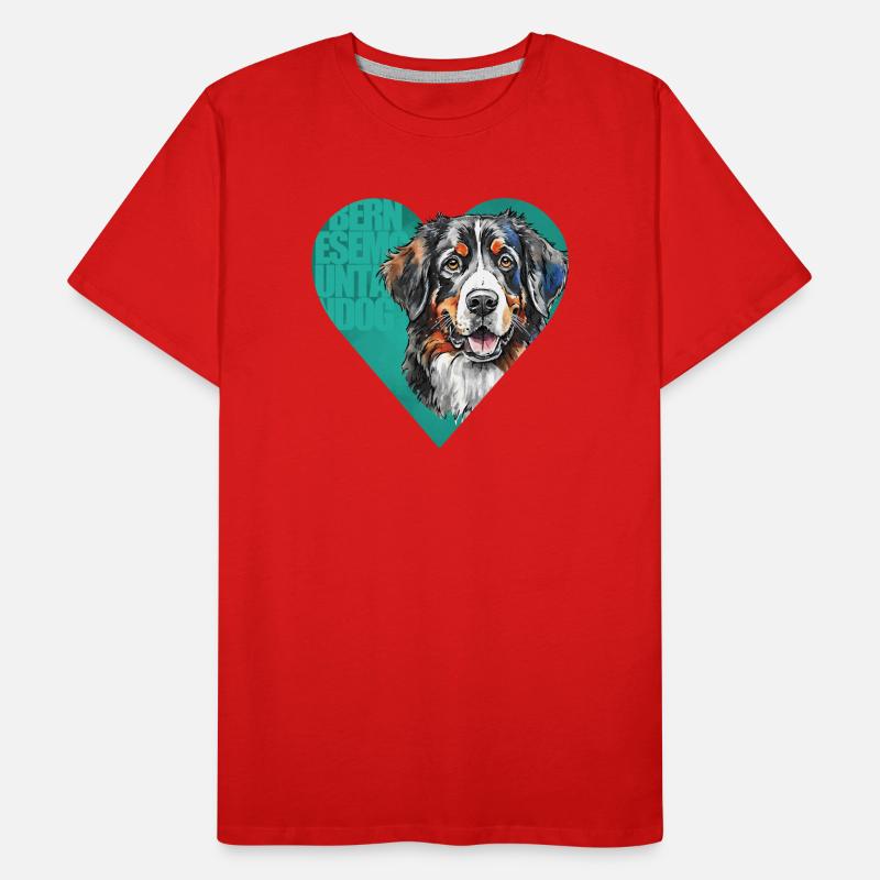 Portrait de bouvier bernois T-shirt bio Premium Homme
