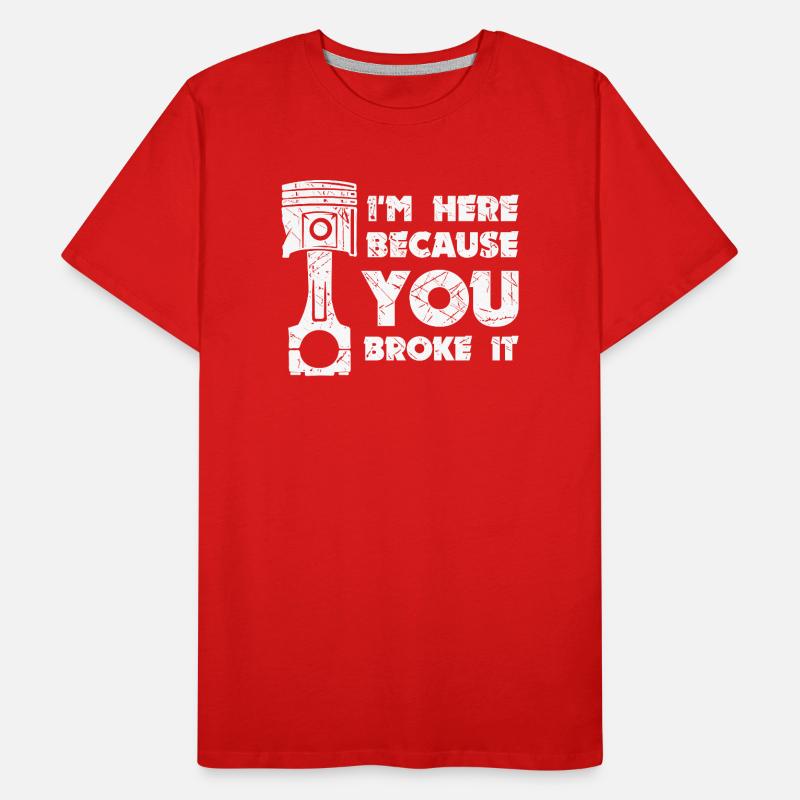 Énoncé de poste Travailleur mécanicien bourreau de travail T-shirt bio Premium Homme