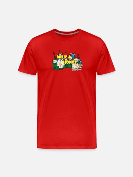 MILK & HONEY - Men's Premium Organic T-Shirt - red