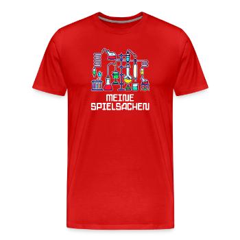 Job Wissenschafter Karriere Statement Vorgesetzter - Männer Premium Bio T-Shirt - Rot - Vorne - Damien (186cm)