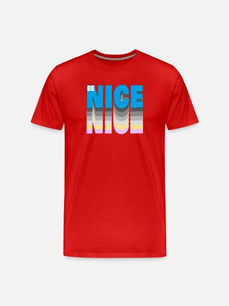 Be nice - Männer Premium Bio T-Shirt - Rot