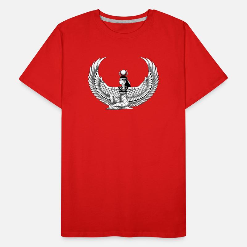 Dessin égyptien déesse Isis Égypte T-shirt bio Premium Homme