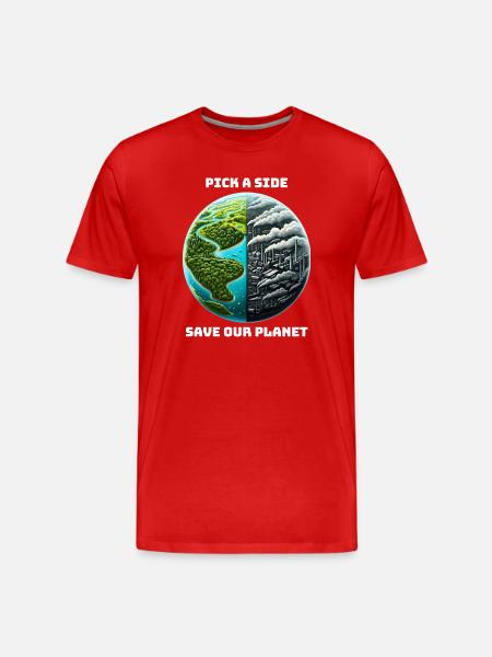 Climate change action - Men's Premium Organic T-Shirt - red