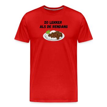 So lecker wie der Rendang - Männer Premium Bio T-Shirt - Rot - Vorne - Damien (186cm)