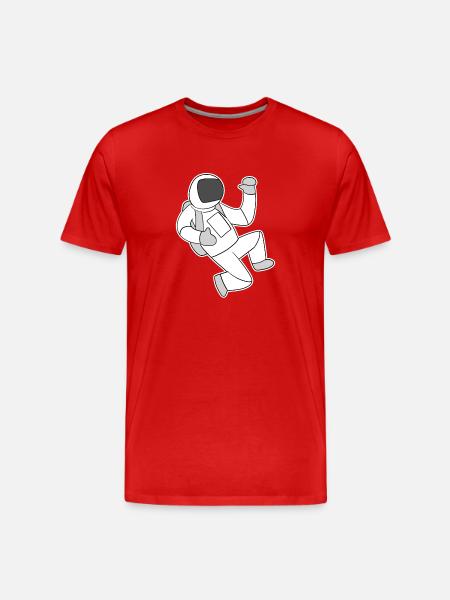 Motif d’astronaute - T-shirt bio Premium Homme - rouge