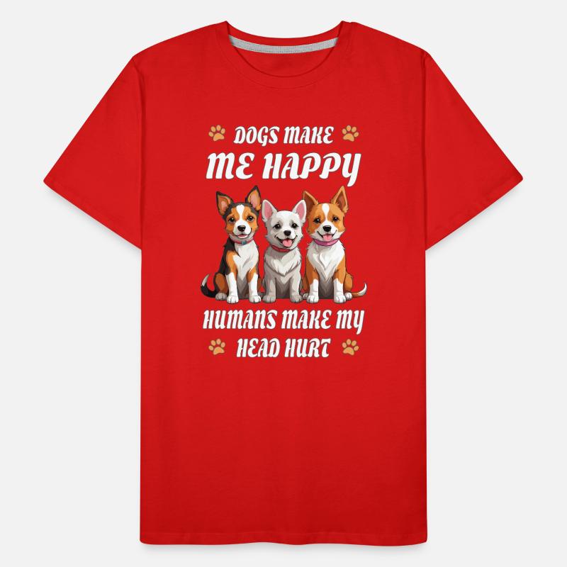 Hunde machen mich Glücklich... Männer Premium Bio T-Shirt