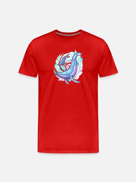Humpback whale with calf - Men's Premium Organic T-Shirt - red