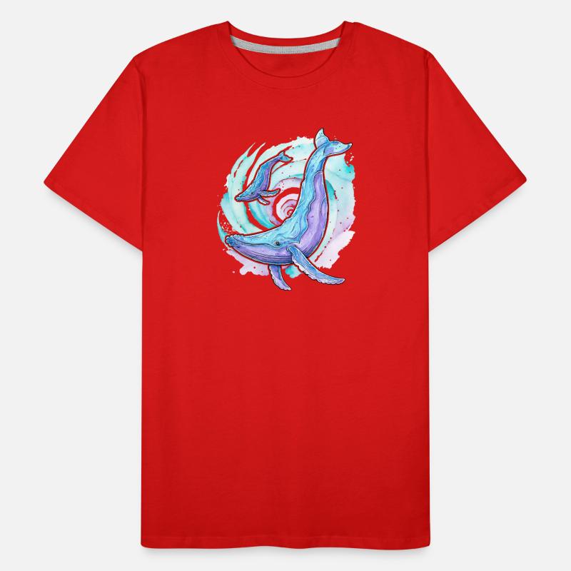 Humpback whale with calf Men's Premium Organic T-Shirt