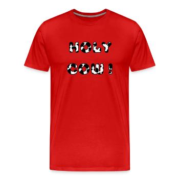 Heilige Kuh - Männer Premium Bio T-Shirt - Rot - Vorne - Damien (186cm)