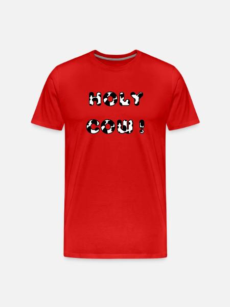 Holy Cow - Men's Premium Organic T-Shirt - red