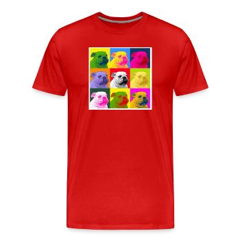 A bulldog - T-shirt bio Premium Homme - rouge - Devant - Damien (186cm)