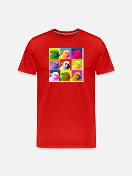 A bulldog - Men's Premium Organic T-Shirt - red