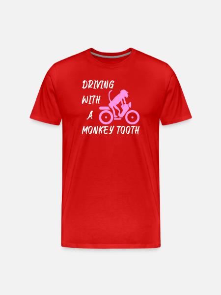 Driving with a monkey tooth - Affenzahn - Men's Premium Organic T-Shirt - red