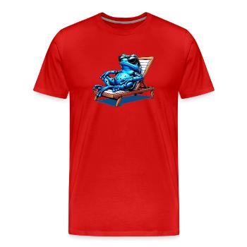 Poison arrow frog design - Men's Premium Organic T-Shirt - red - Front - Damien (186cm)