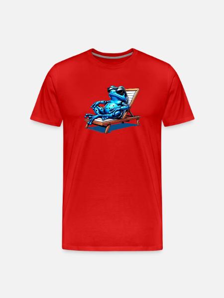 Poison arrow frog design - Men's Premium Organic T-Shirt - red