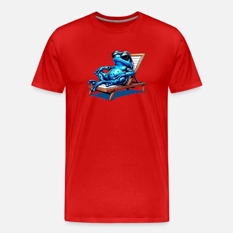 Pfeilgiftfrosch Frosch Design - Männer Premium Bio T-Shirt - Rot