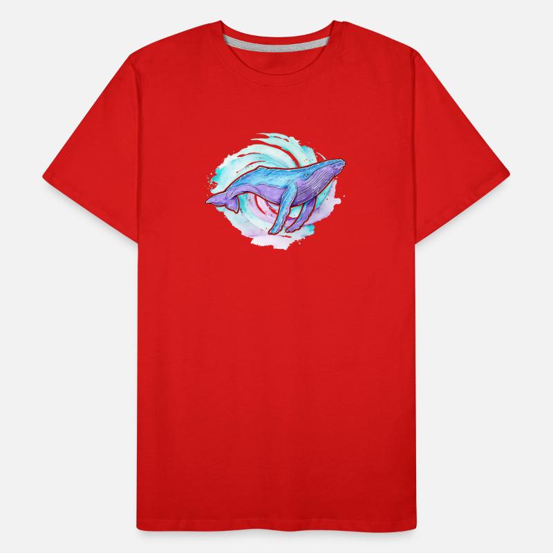 Baleine à bosse aquarelle T-shirt bio Premium Homme