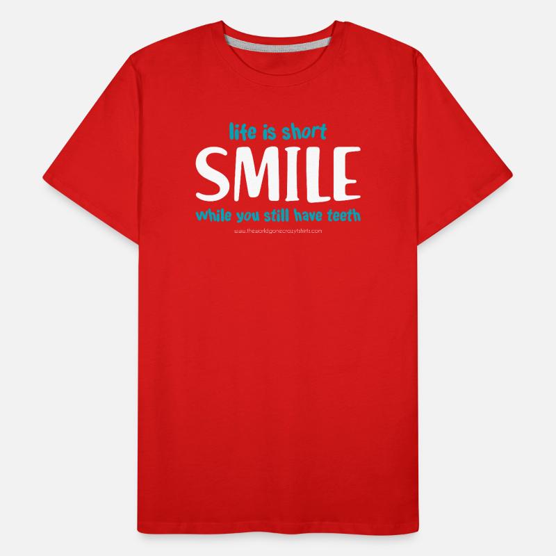 Lächeln (dunkel) Männer Premium Bio T-Shirt