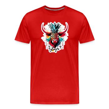 Festayre! Féria de Bézier, Dax, Nîmes, Bayonne... - Men's Premium Organic T-Shirt - red - Front - Damien (186cm)