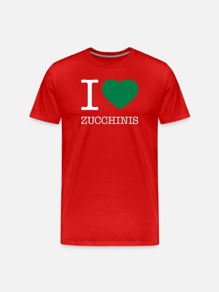 I LOVE ZUCCHINIS - Men's Premium Organic T-Shirt - red