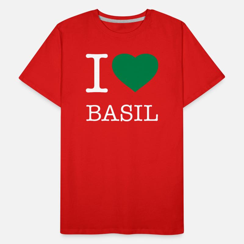 J’AIME LE BASILIC Basilikum T-shirt bio Premium Homme
