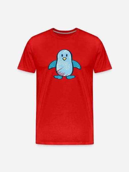 Pingouin - T-shirt bio Premium Homme - rouge