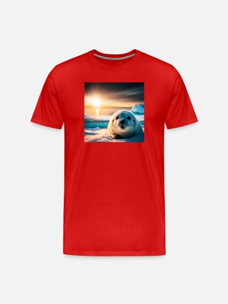 Bébé Phoque - T-shirt bio Premium Homme - rouge