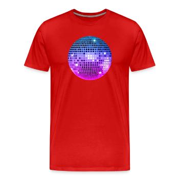 Premium Trendy Disco Ball - Men's Premium Organic T-Shirt - red - Front - Damien (186cm)