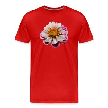 Fleur Rose Rose Fleur Fleurs Rose Rose Fleurs - T-shirt bio Premium Homme - rouge - Devant - Damien (186cm)
