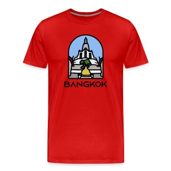 Bangkok - Wat Arun - T-shirt bio Premium Homme - rouge - Devant - Damien (186cm)