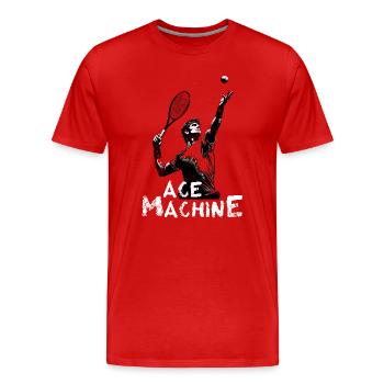 Ace Machine Tennis Winner meilleur Serv - T-shirt bio Premium Homme - rouge - Devant - Damien (186cm)