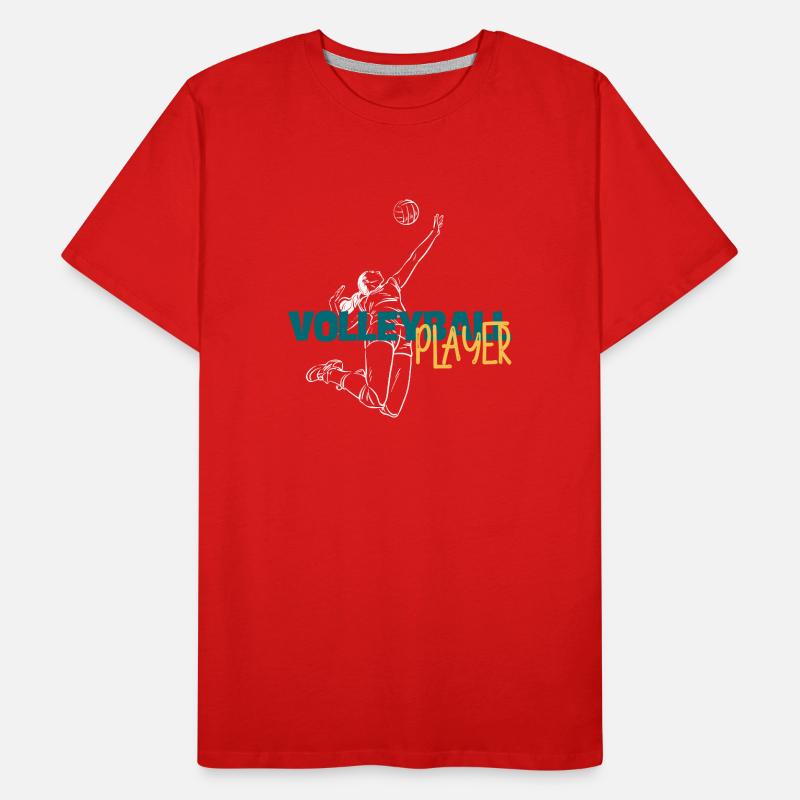 Volley Dive: Dynamic Player Duo Men's Premium Organic T-Shirt